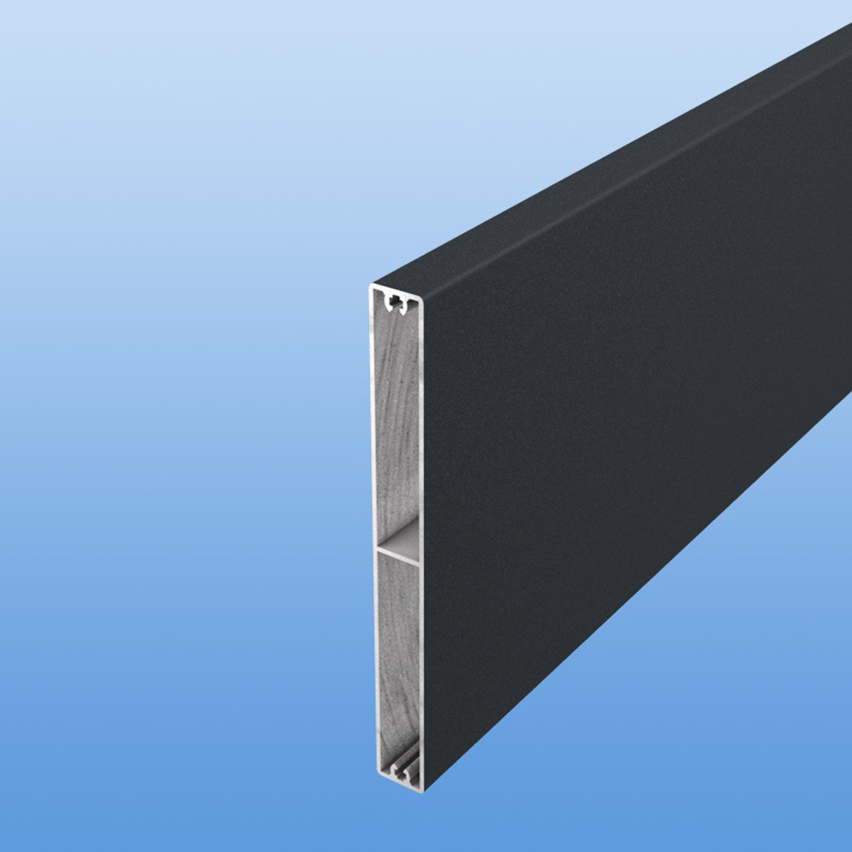 Balkonbretter aus Aluminium 150 mm breit in anthrazit (RAL 7016)