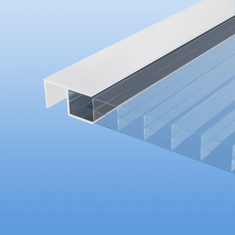 Eckprofil mit 16mm Aufnahme in Weiß