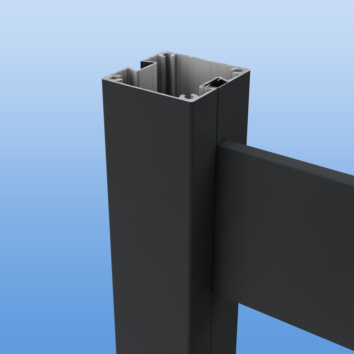 Zaunplanke aus Aluminium 200 mm breit in anthrazit