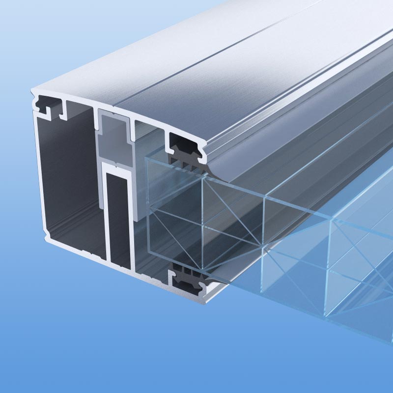 Randsprosse mit Schrauben und Dichtung für 32 mm Platten mit thermischer Trennung