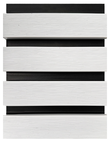 Akustikpaneele Outdoor aus WPC | Holzdekor in Weiß | 2350 x 219 x 26 mm