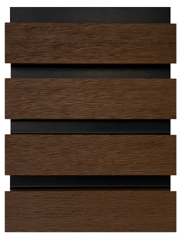 Akustikpaneele Outdoor aus WPC | Holzdekor in Braun | 2350 x 219 x 26 mm