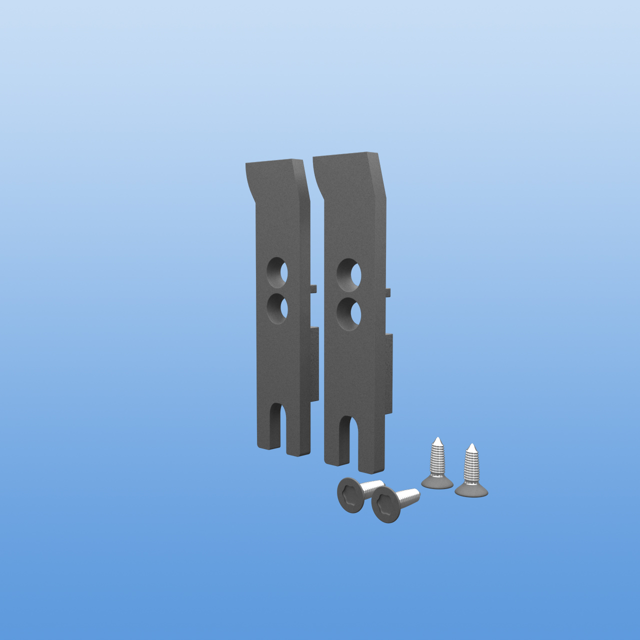 Mitnehmer - Set "Premium" für das 8mm Laufwagenprofil - links - Anthrazit DB703