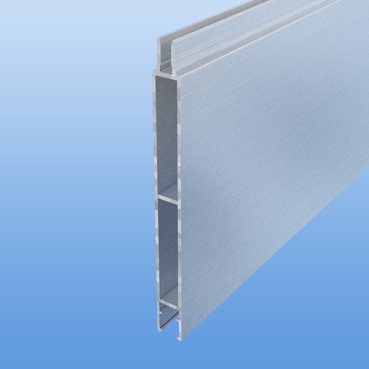 Trennwandprofil aus Aluminium mit Nut und Feder in blank / unbeschichtet