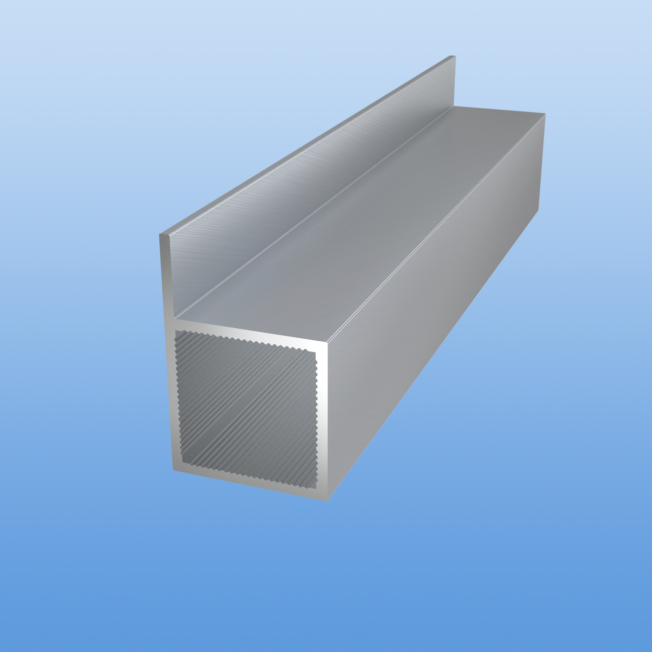 Vierkantrohr für Steckverbinder mit flächenbündigem Steg | pressblank | 30 x 30 x 2 mm