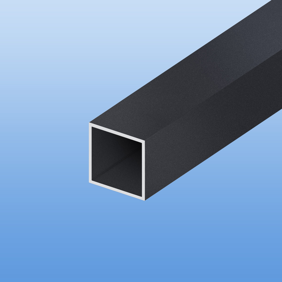 Vierkantrohr aus Aluminium | Anthrazit DB703 | 80 x 80 x 3 mm
