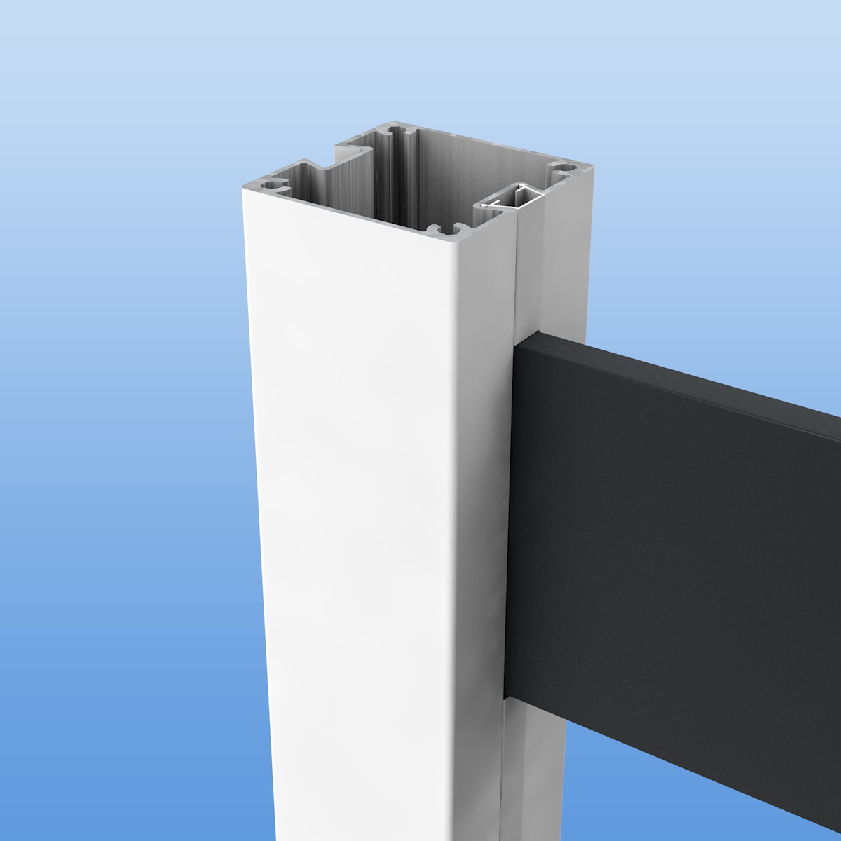 Zaunplanke aus Aluminium 200 mm breit in anthrazit